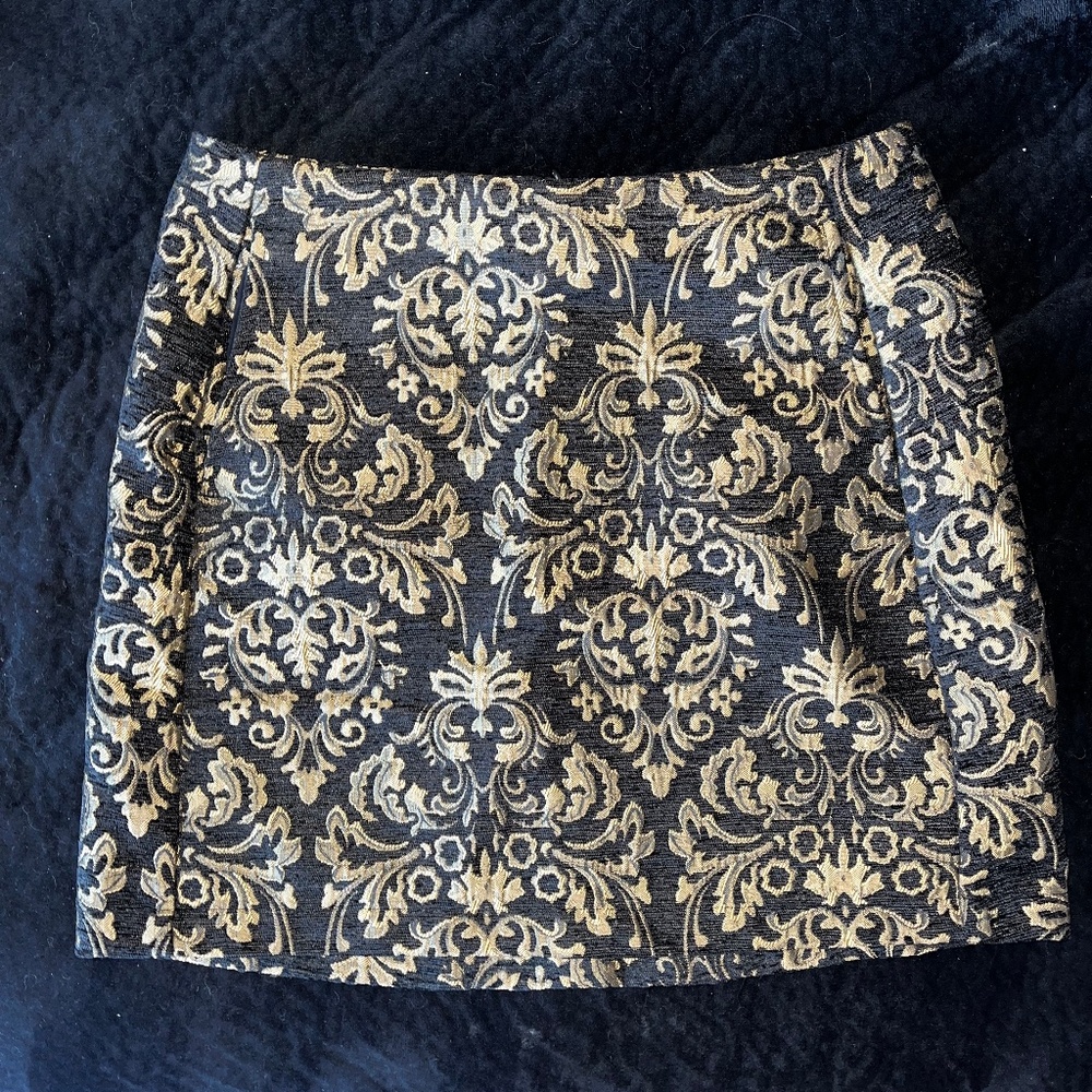 Urban Outfitters Black & Gold Mini Skirt